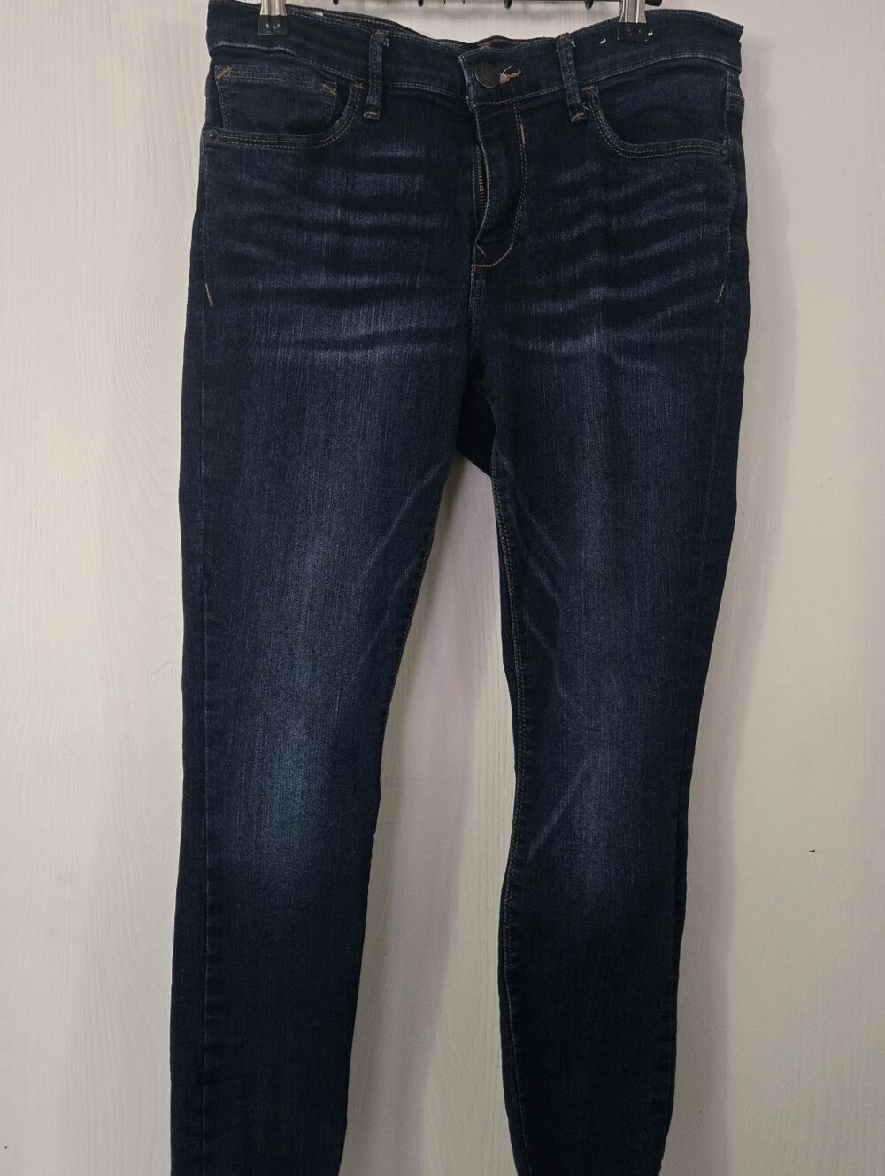 Express Women's Skinny Jeans - Dark Blue Wash Petite 10S (Short)